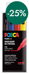 Rotuladores Posca PC-3M 0,9-1,3mm basic 4 colores