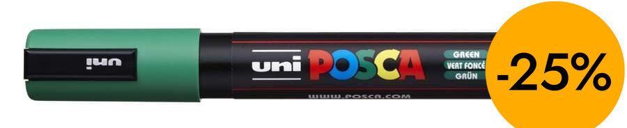 Rotulador Posca PC-5M 1,8-2,5mm verde