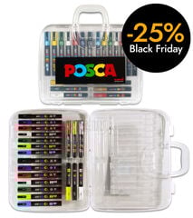 Maletí Retoladors Posca PC1M-PC3M-PC5M 20 peces