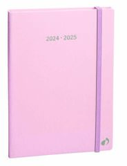 Agenda 16m Pastel A6 sem/vista mult 24-25 rosa