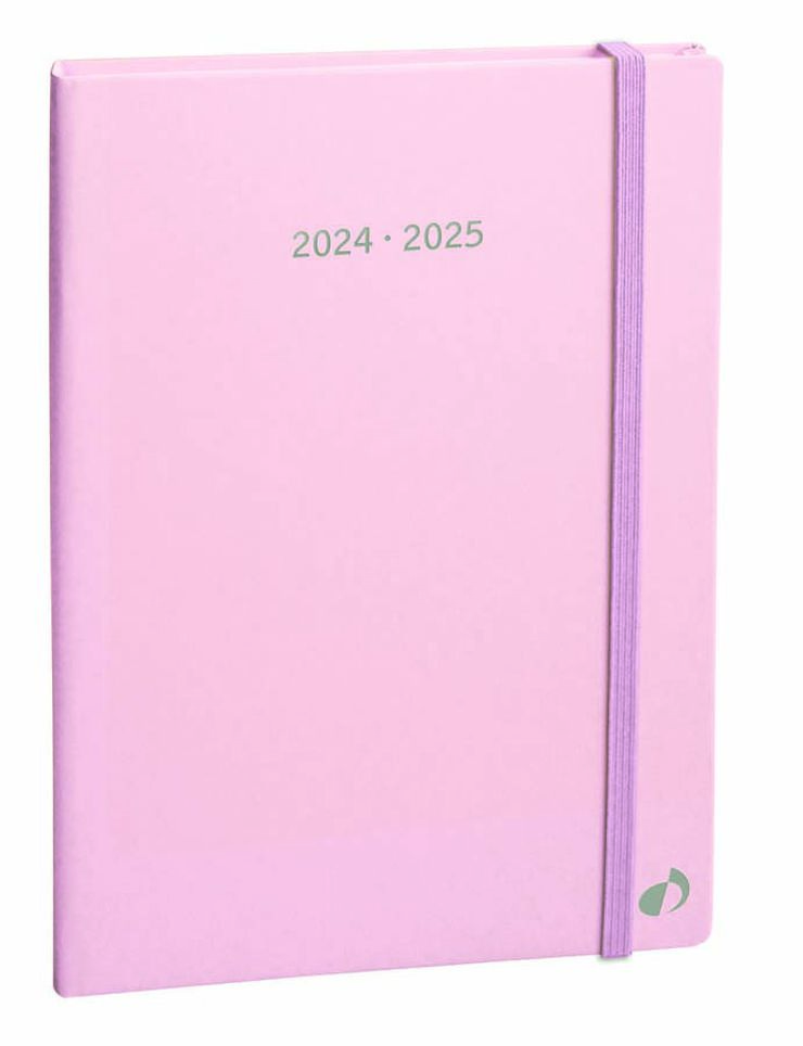 Agenda 16m Pastel A6 sem/vista mult 24-25 rosa