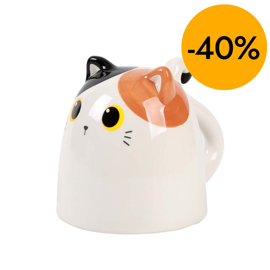 Taza de Cer&aacute;mica Up&Down iTotal Orange Cat