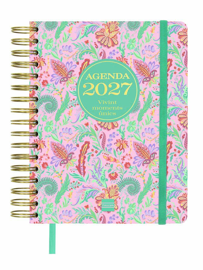 Agenda Finocam 16M Vitae 1/4 Sem/Vista Catal&aacute;n 2026-27 Rosa