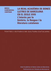 La Reial Acadèmia de Bones Lletres de Barcelona en el segle XVIII.