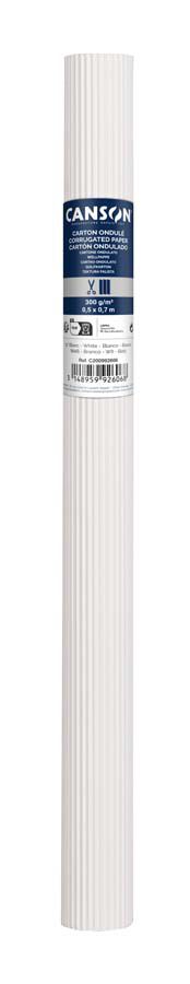Cartr&oacute; ondulat 50x70cm 300g Canson blanc