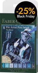Pitt Artist Pen Faber-Castell The Blues 8 cues blaves