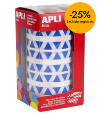 Gomets Tri&aacute;ngulo peque&ntilde;o 10,5mm rollo azul