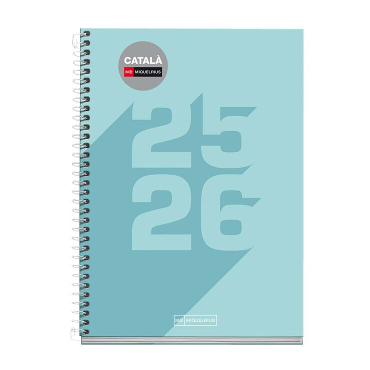Agenda escolar Miquelrius Plus setm/vista cat 2025-26 Basic blau