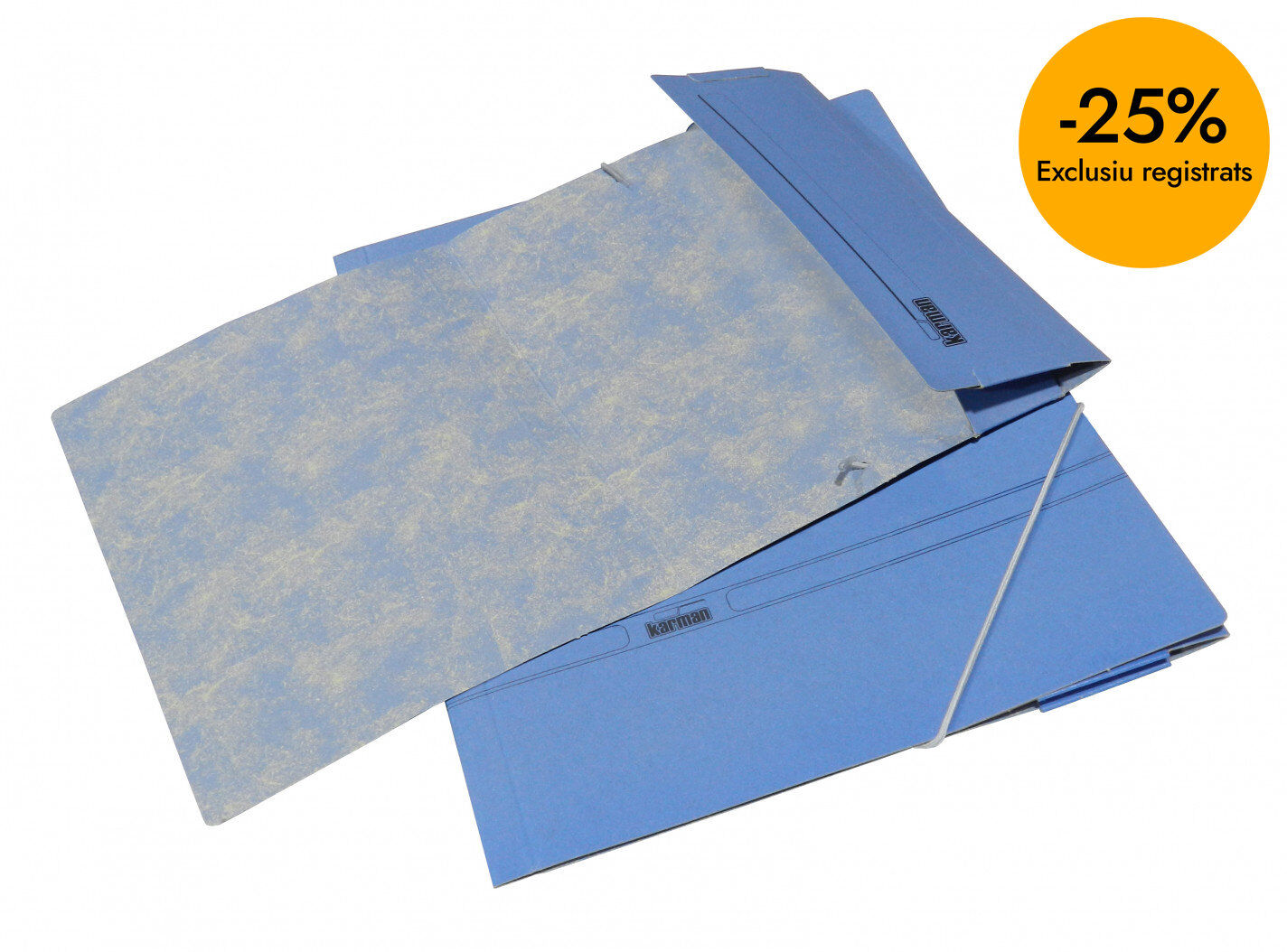 Carpeta con gomas y bolsa Folio Montichelvo azul