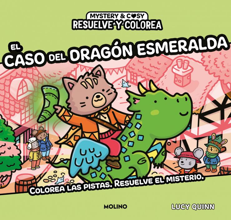 Resuelve y colorea - Resuelve y colorea. El caso del drag&oacute;n esmeralda
