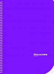 Libreta espiral Abacus A5 4x4 con margen 50 hojas Lila 5U