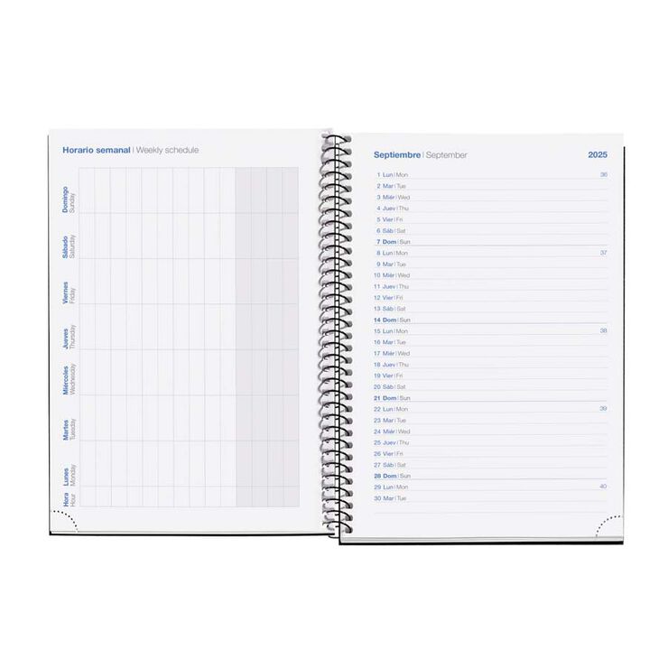 Agenda escolar Miquelrius Plus setm/vista cas 2025-26 Basic coral