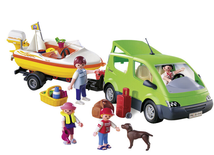 Playmobil Family Fun Cotxe amb llanxa 4144