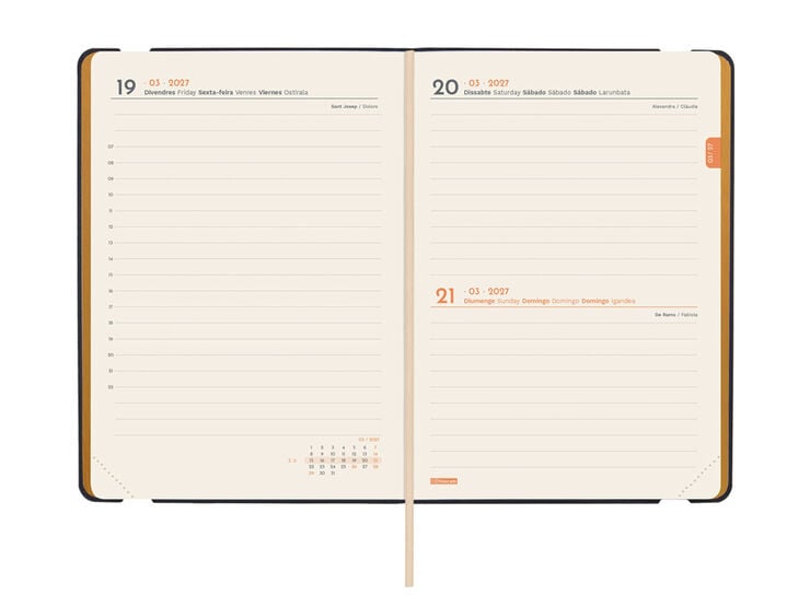 Agenda Finocam Joy D&iacute;a P&aacute;gina 2027 Catal&aacute;n Lema