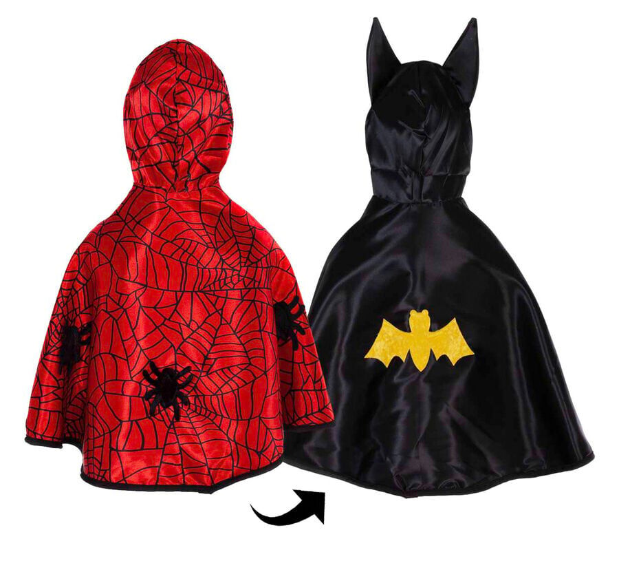 Capa Reversible Batman/Spiderman 2-3 A&ntilde;os