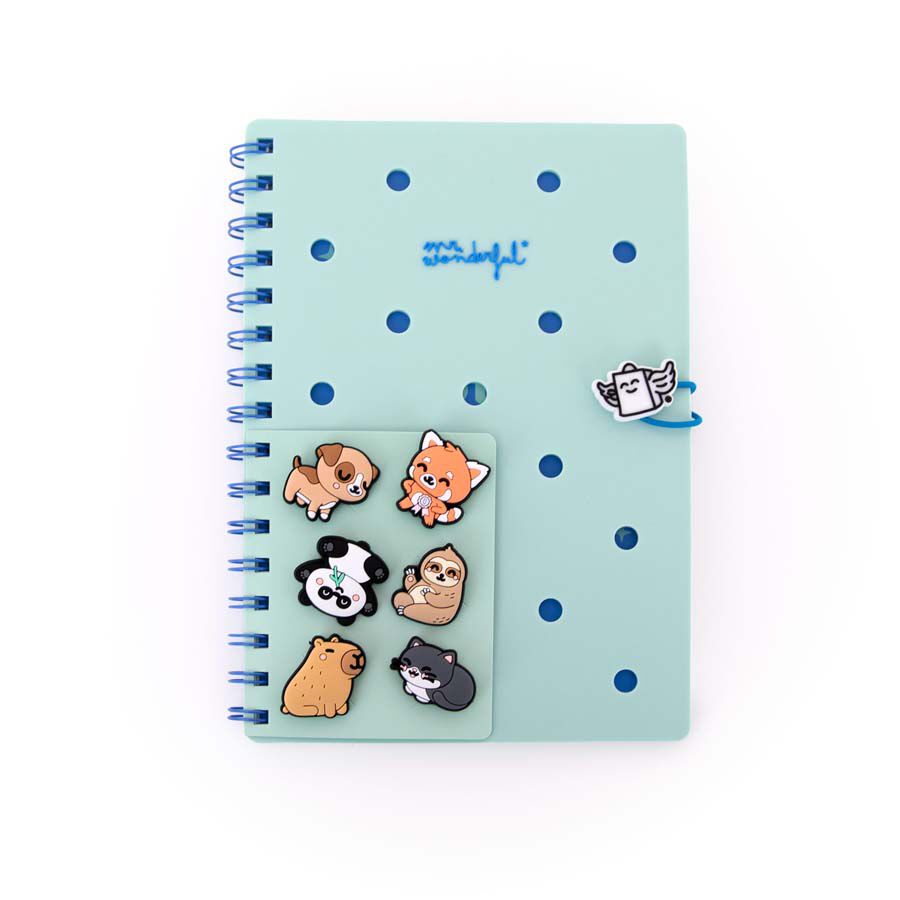 Libreta A5 con Pins verde