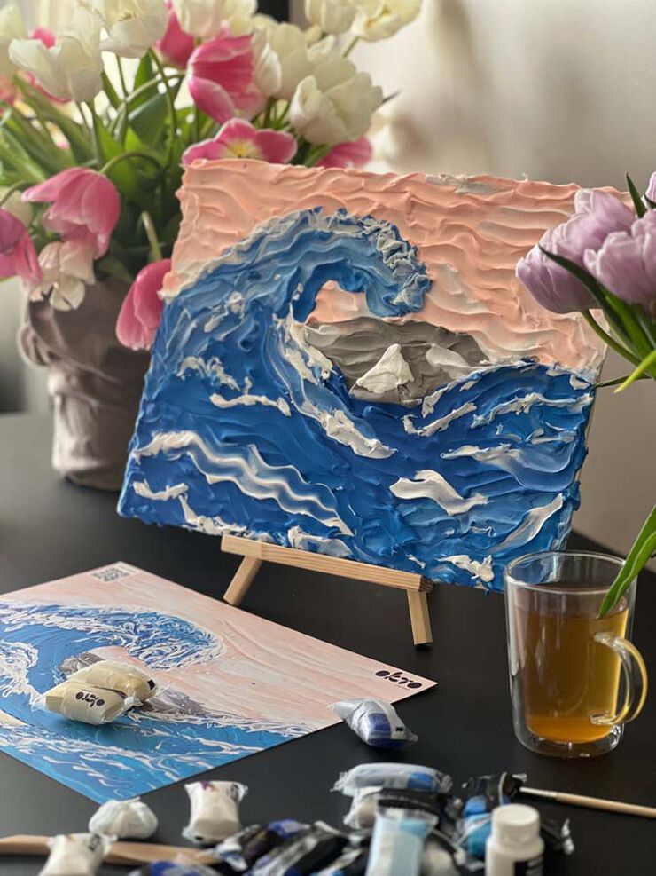 Oktoclay Pintar 3D creative set ''Big wave'' Kanawaga