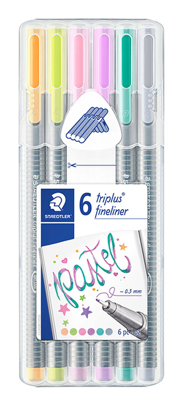 Rotuladores Triplus Pastel, 6 colores - Abacus Online