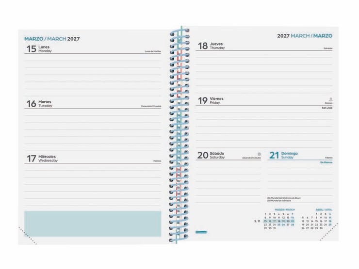 Agenda Escolar Finocam Diva 1/4 Sem/Vista Castellano 2026-27 Spring