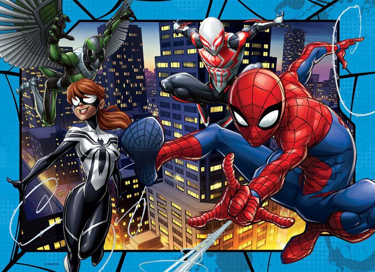 Puzle 4 x 100 piezas Spider-Man
