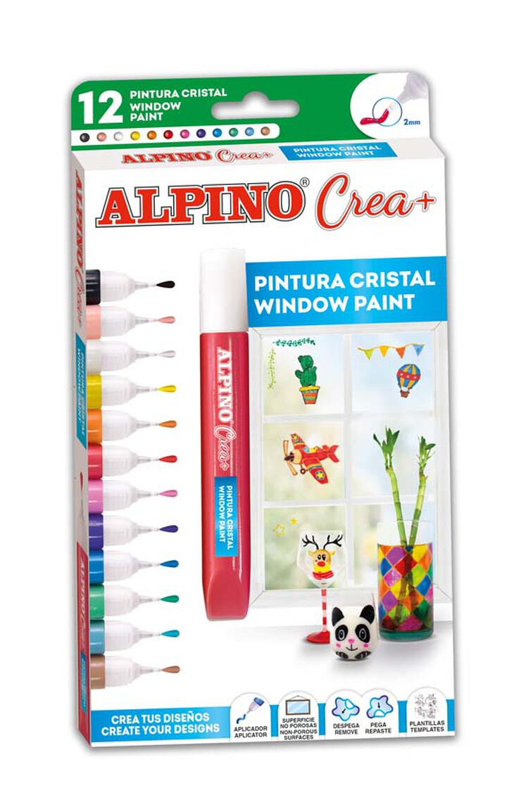 Pintura cristal Alpino Crea+ 12 colores