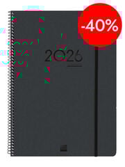 Agenda Finocam 16 mesos Ikon E40 setm/vista vertical mult 2025-26 negre