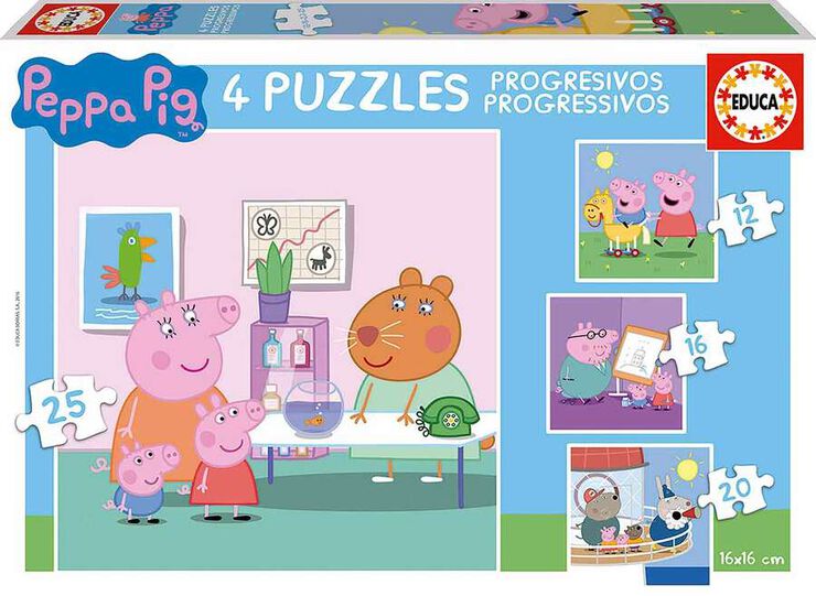 Puzles Progressius 12-20-25-25 Peppa Pig Puzles Progressius 12-20-25-25 Peppa Pig