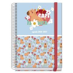 Agenda Escolar Dohe Espiral A5 sem/vista castellano 2026-2027 Capi Flower