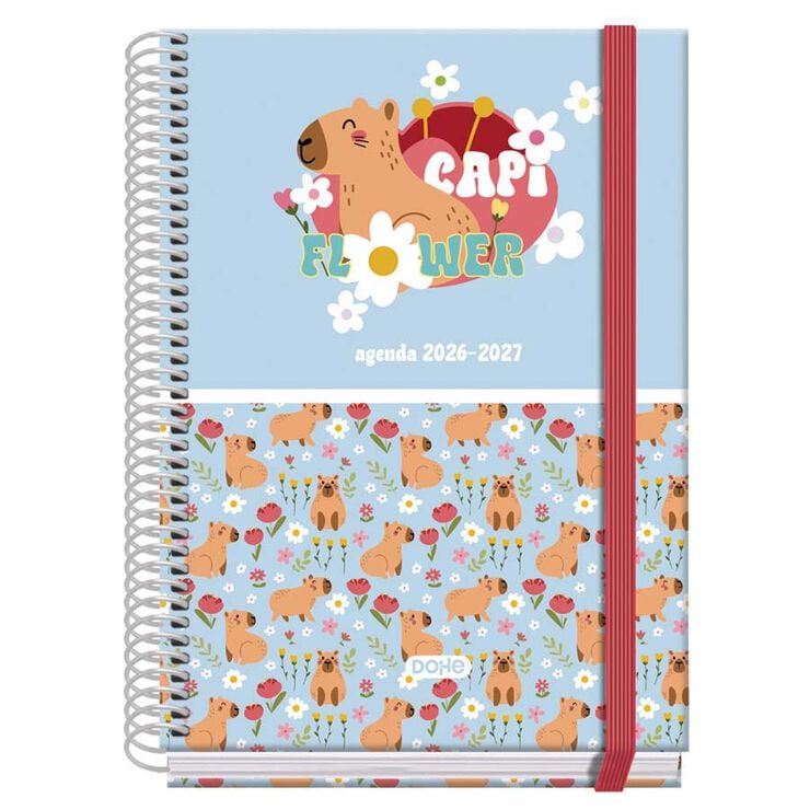 Agenda Escolar Dohe Espiral A5 sem/vista castellano 2026-2027 Capi Flower