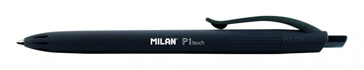 Bolígrafos Milan P1 Touch negro 25u