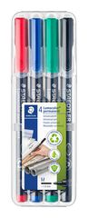Retoladors permanents Staedtler Lumocolor punta M 4 colors
