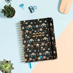 Agenda Finocam 16 mesos Vitae 1/4 setm/vista cat 2025-26 negre