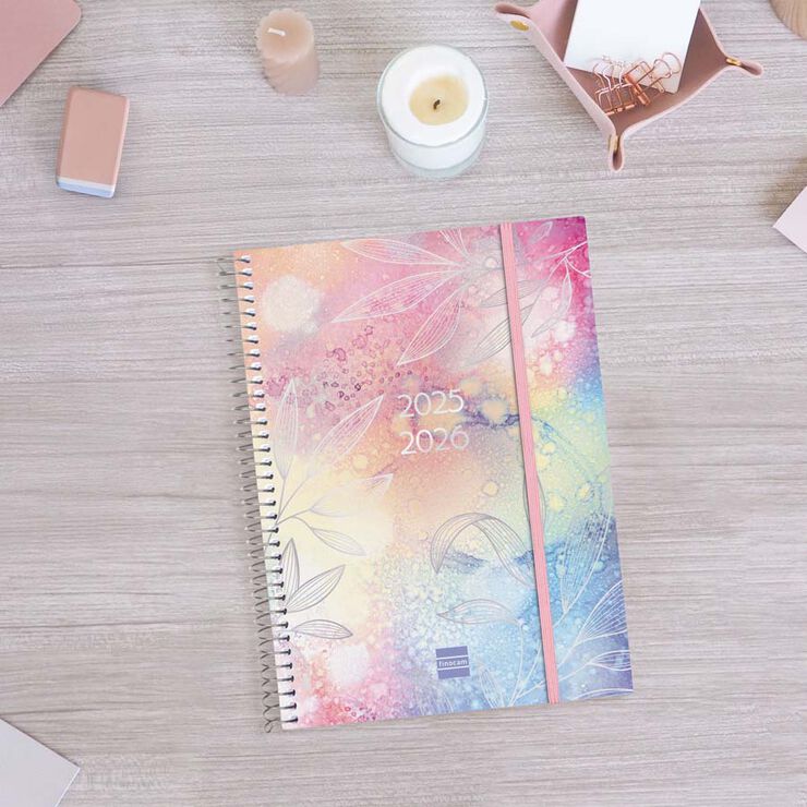 Agenda Finocam espiral 18 mesos E10 setm/vista mult 2025-26 pretty