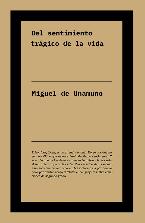 Del sentimiento tr&aacute;gico de la vida