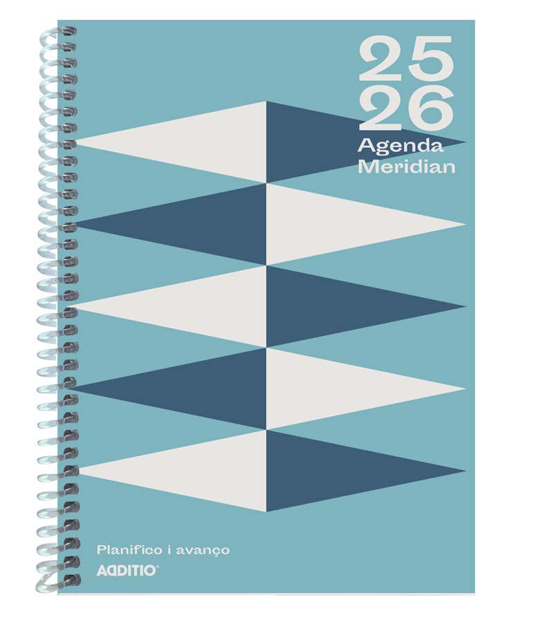 Agenda escolar Meridian sem/vista 2025-26 Additio catal&aacute;n
