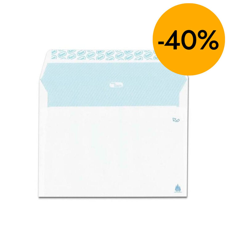 Sobres autoadhesius 190x250mm 90g blanc 250u