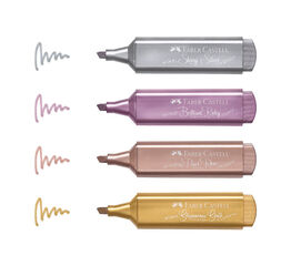 Marcadores Metal Faber-Castell Texliner 4 colores