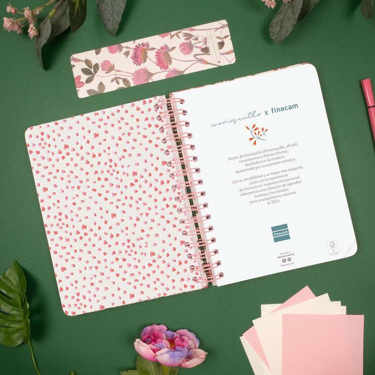 Agenda Finocam Moniquilla E10 1dia/pàg cas 2026 Rosella