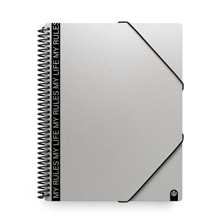 Carpeta Fundas espiral Carchivo My Rules 40 hojas gris
