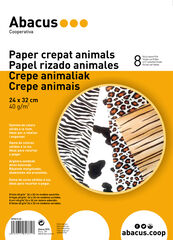 Papel Crespón Animales Abacus 24x32cm 8 hojas Papel Crespón Animales Abacus 24x32cm 8 hojas