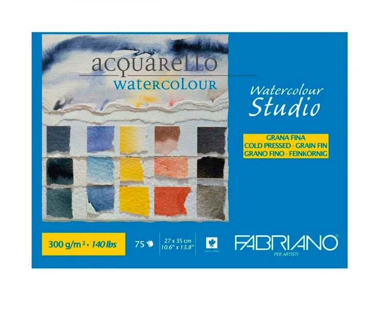 Bloc Maxi Aquarel·la Studio Fabriano 27x35cm 75 fulls 300g