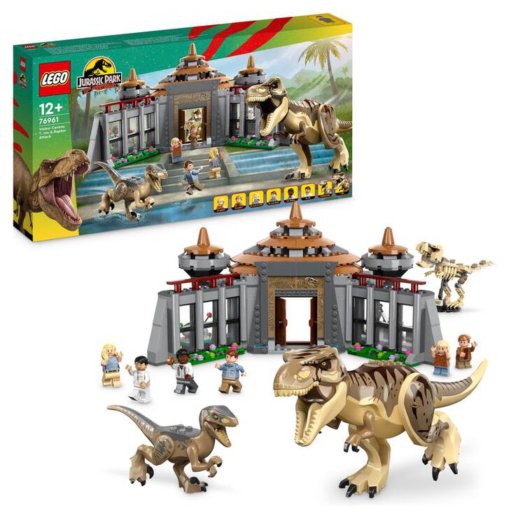 LEGO® Jurassic Park Centre de Visitants: Atac del T. rex i el Raptor 76961