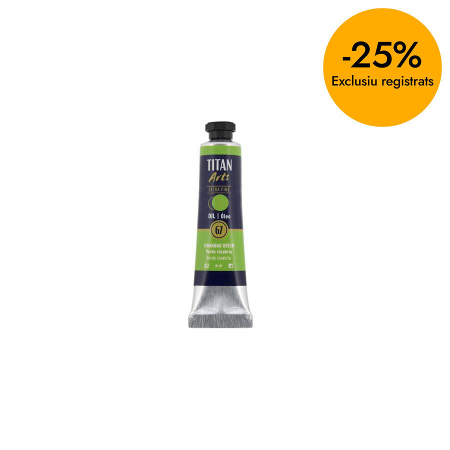 Pintura al &oacute;leo Titan 20ml verde cinabrio