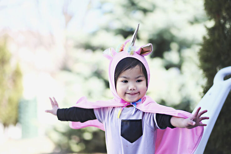 Capa Unicornio Baby rosa De 2 a 3 años