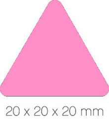 Gomets Triángulo grande 20mm rollo rosa