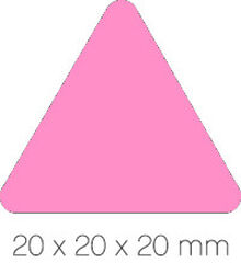 Gomets Triangle gran 20mm rotlle rosa