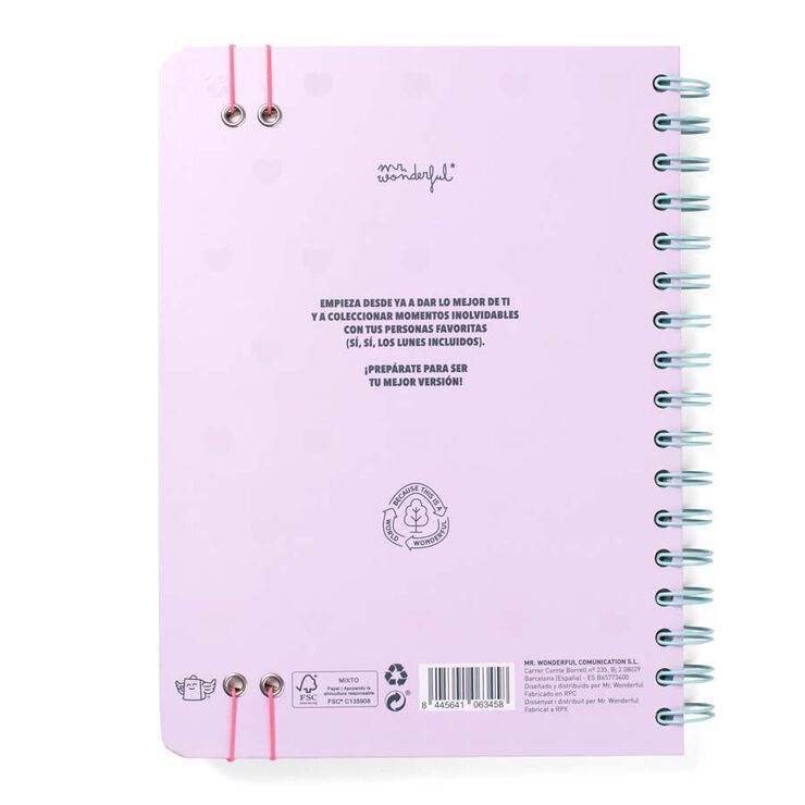 Agenda escolar Mr. Wonderful Wonder setm/vista cas 2025-26 Algo mágico me espera