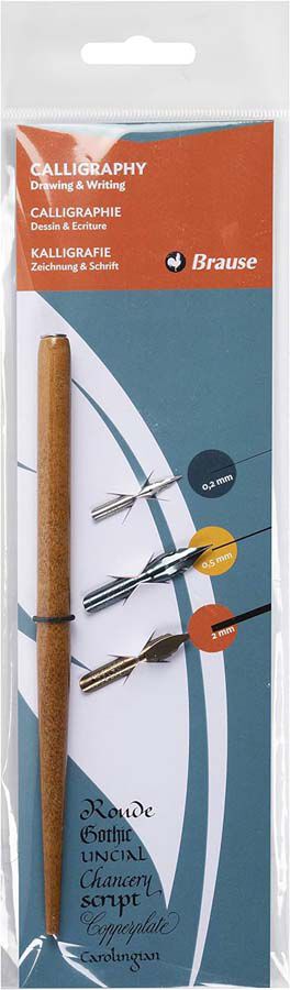 Set de Caligraf&iacute;a Brause mango + 3 plumillas