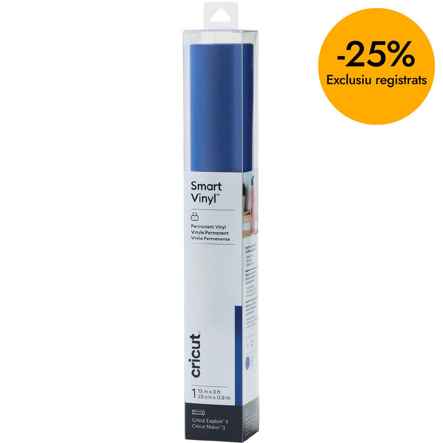 Cricut Vinilo Smart permanente 33x91cm azul