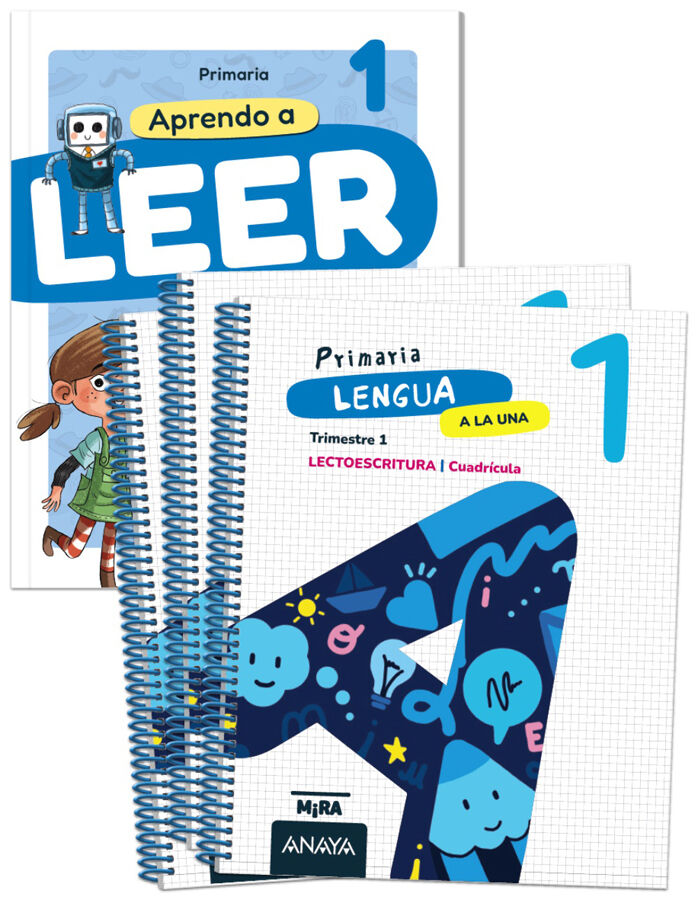 Lengua 1. A la una. Cuadr&iacute;cula. + Aprendo a leer con Detectives del recreo